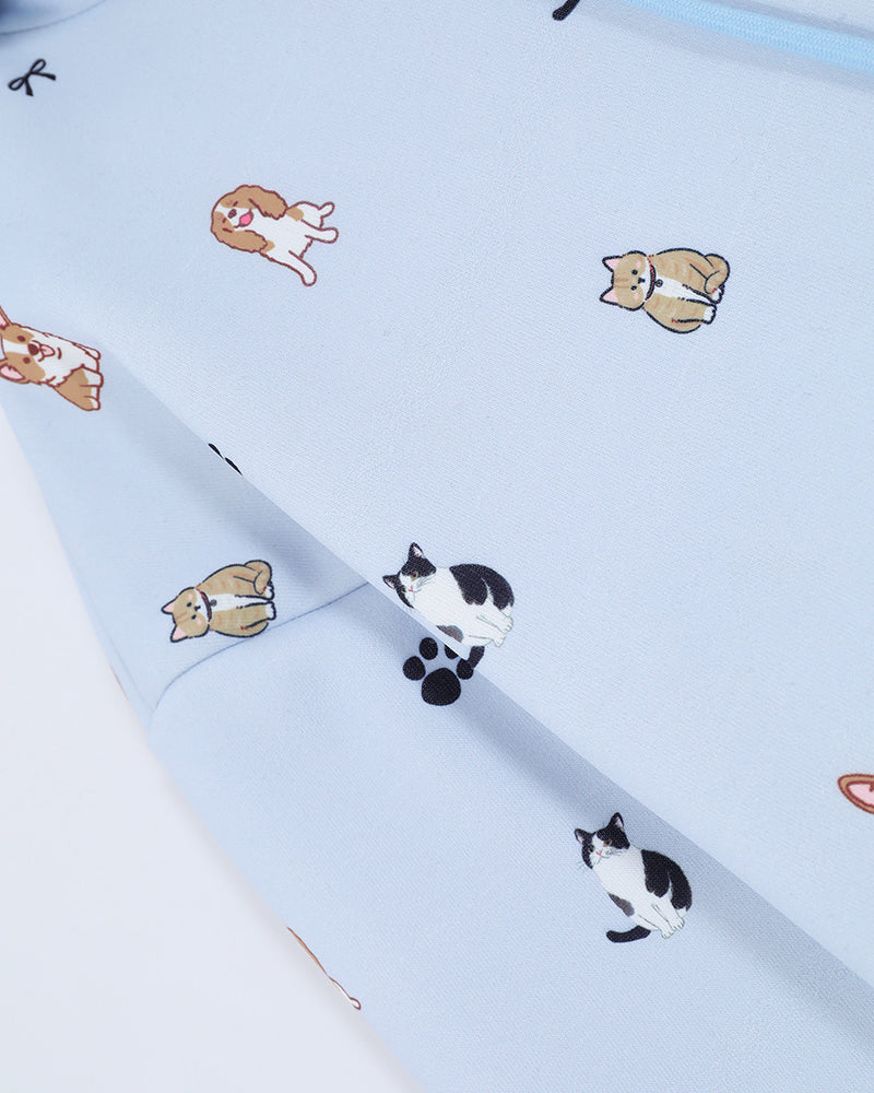 面白い子犬のフード付きスウェットシャツ