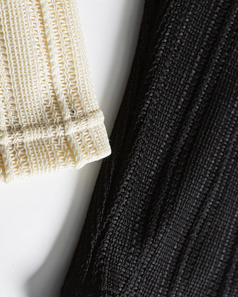 Thick striped crew neck sweatshirt