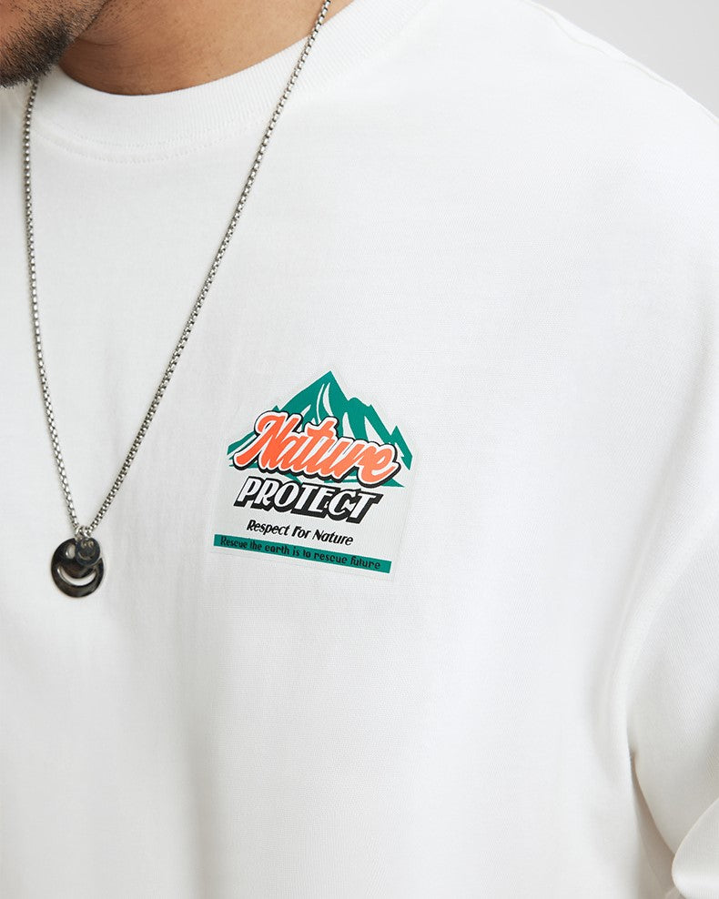 山のプリント半袖