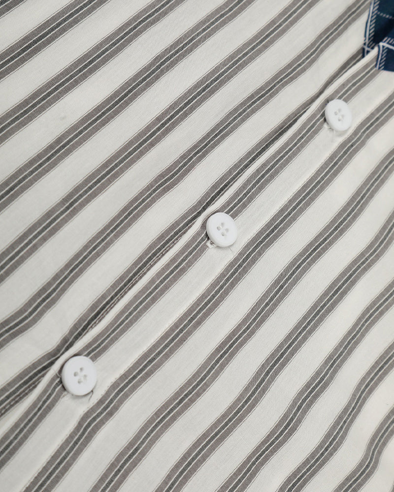 Letter striped long-sleeved shirt