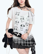 Dopamine off-shoulder short sleeves