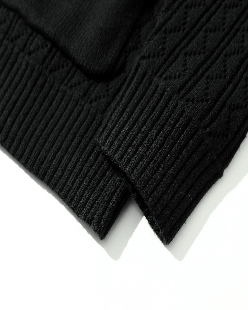 カジュアルレトロニットカーディガン