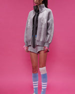 Striped knitted sweater