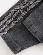 ヴィンテージプリントデニムフードジャケット