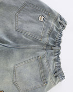 刺繍入りクロップドジーンズ