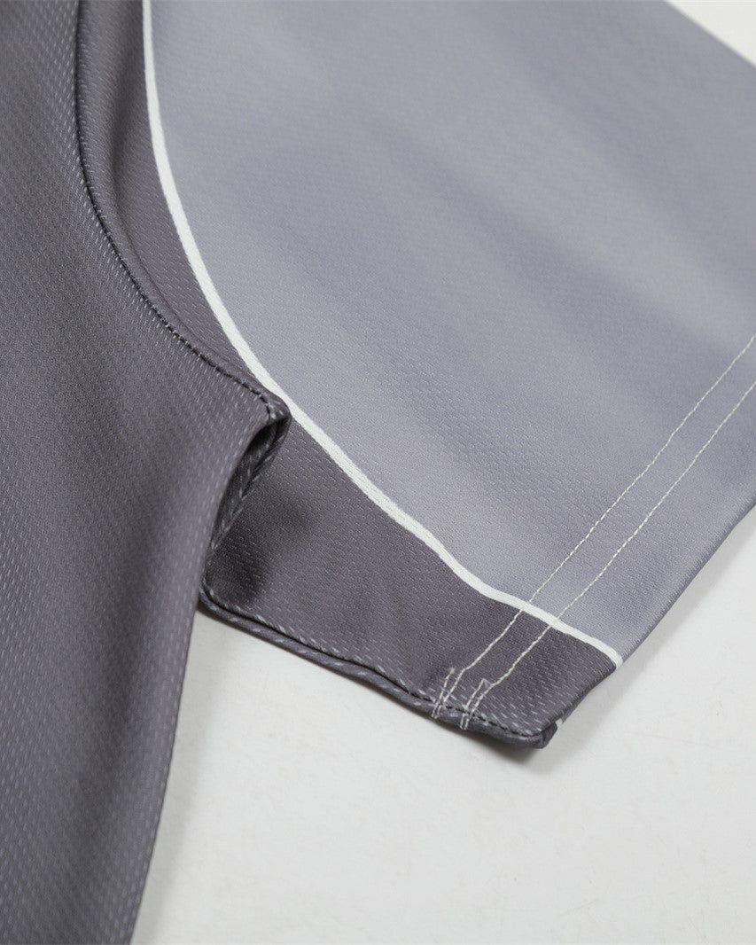 Retro colorblock letter short sleeves