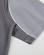 Retro colorblock letter short sleeves