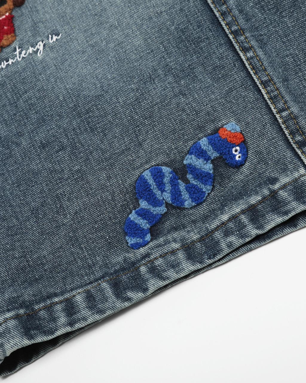 Vintage graphic denim shorts