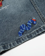 Vintage graphic denim shorts