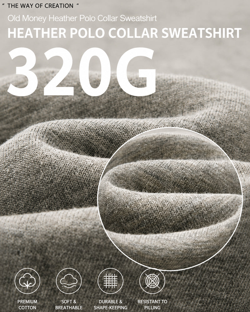 320g Casual polo sweatshirt