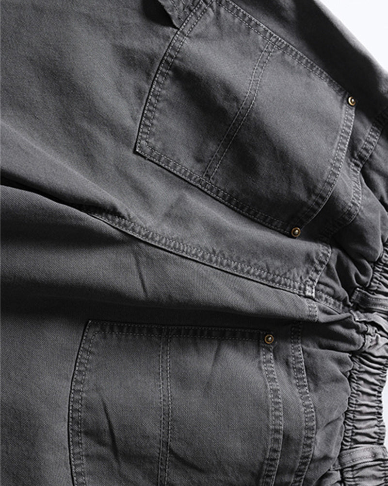 워시드 데님 크롭 팬츠