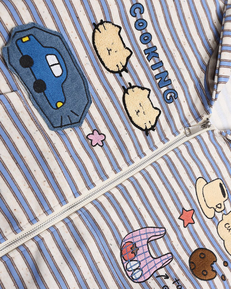 Fun cartoon striped jacket