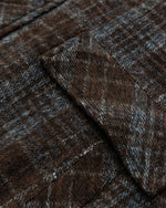 レトロなパッチワークチェック柄ワークジャケット