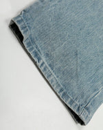 Distressed washed straight jeans