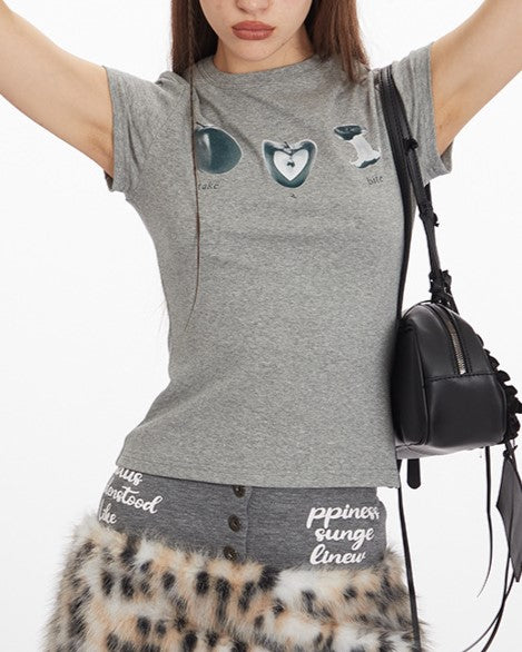 Apple crew neck short sleeves