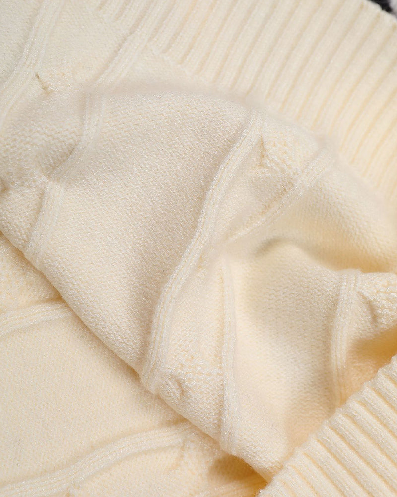 Fun pattern pullover sweater