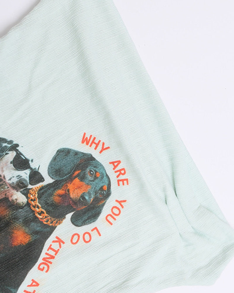 かわいい子犬の半袖シャツ