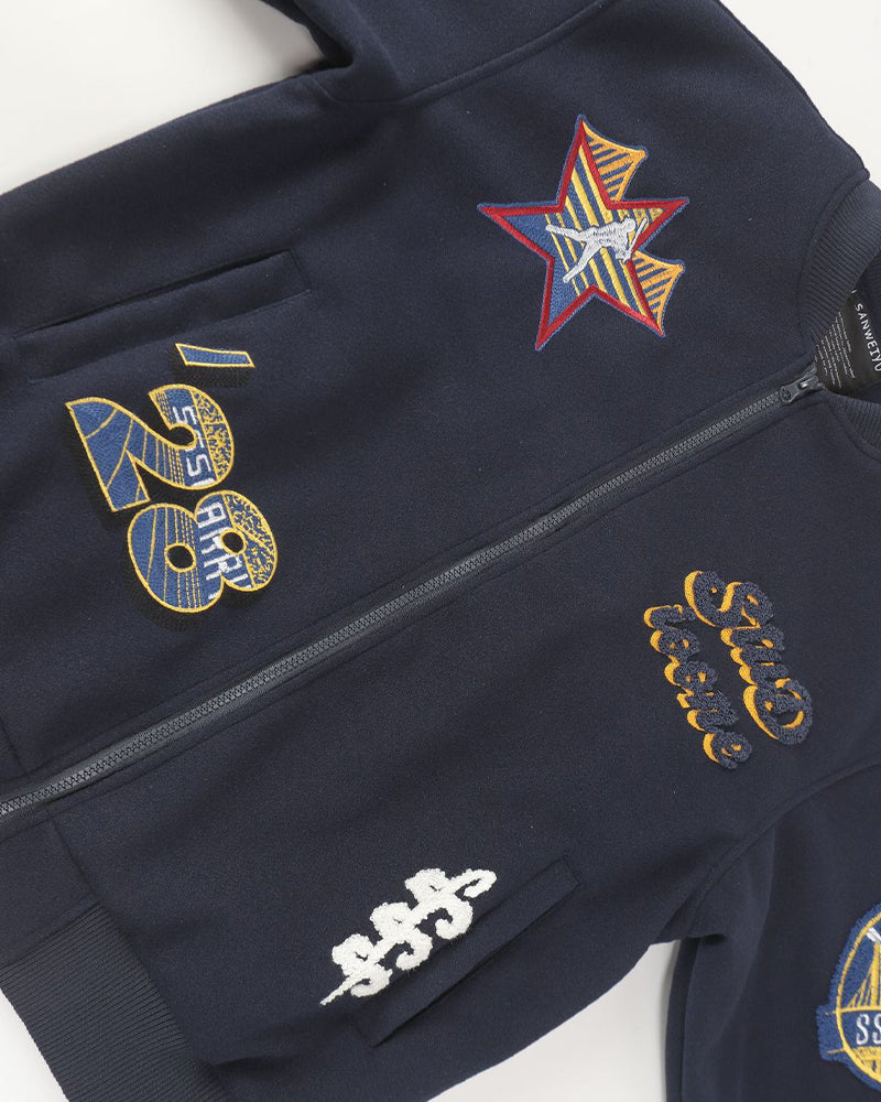 刺繍入りスポーツベースボールジャケット