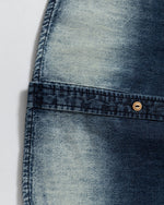 Washed, Distressed Short-Sleeve Shirt