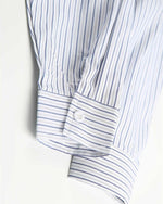 Blue and white striped shirt