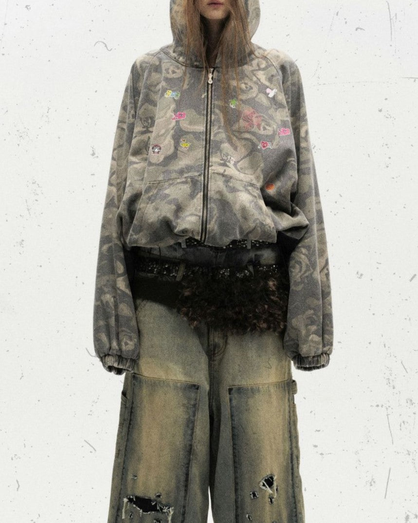 グラフィティ迷彩ジャケット