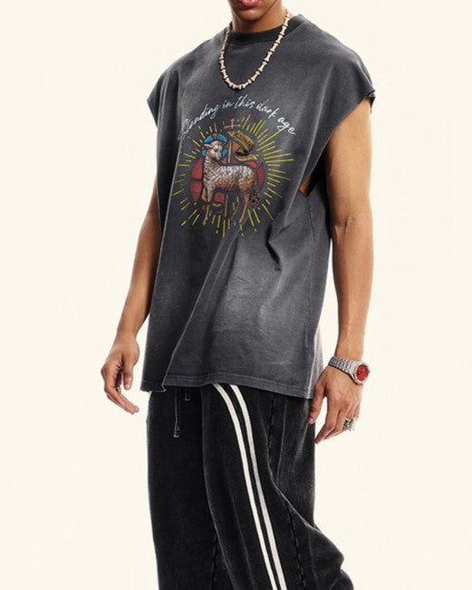 グラデーションウォッシュベスト