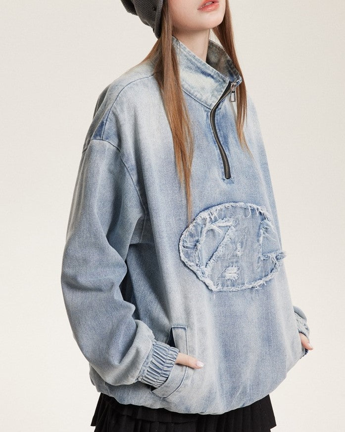 ヴィンテージウォッシュデニムジャケット