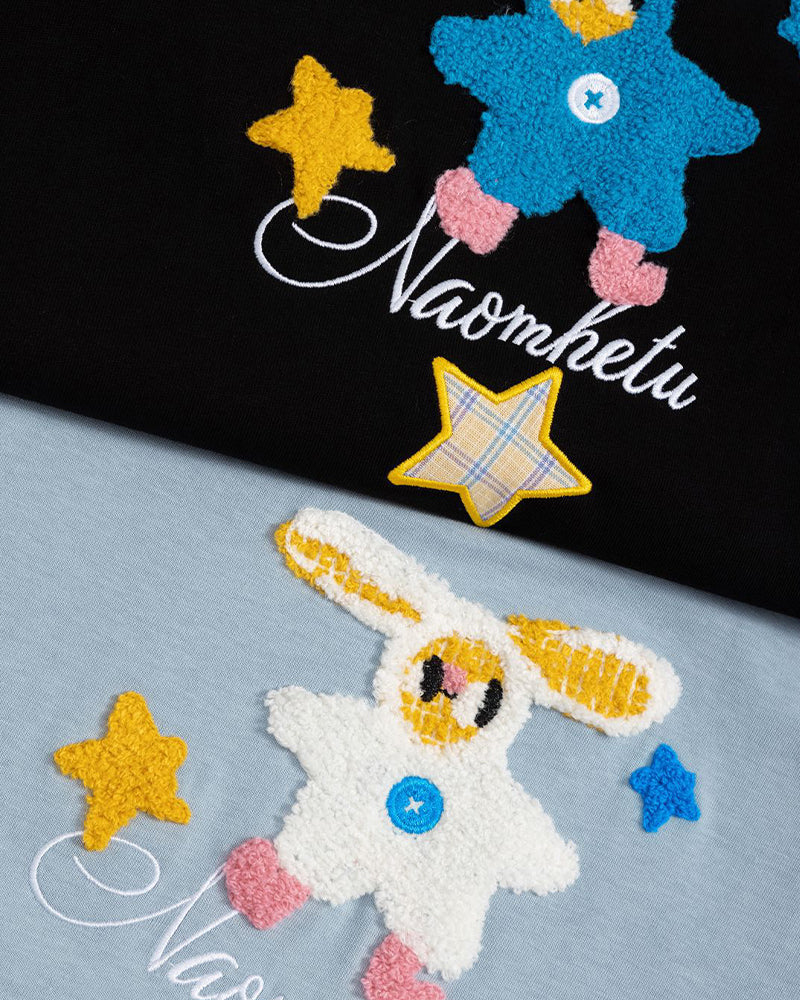 Cartoon fake two-piece sweatshirt