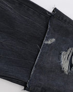 Vintage distressed straight jeans