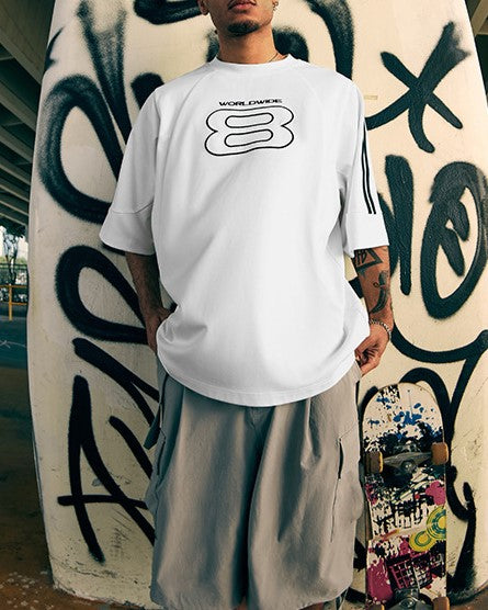 スプライススポーツ刺繍半袖