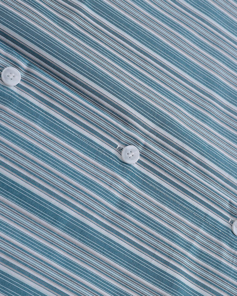 刺繍入りカジュアル半袖シャツ