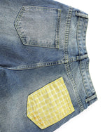 シンプルなデニムショートパンツ