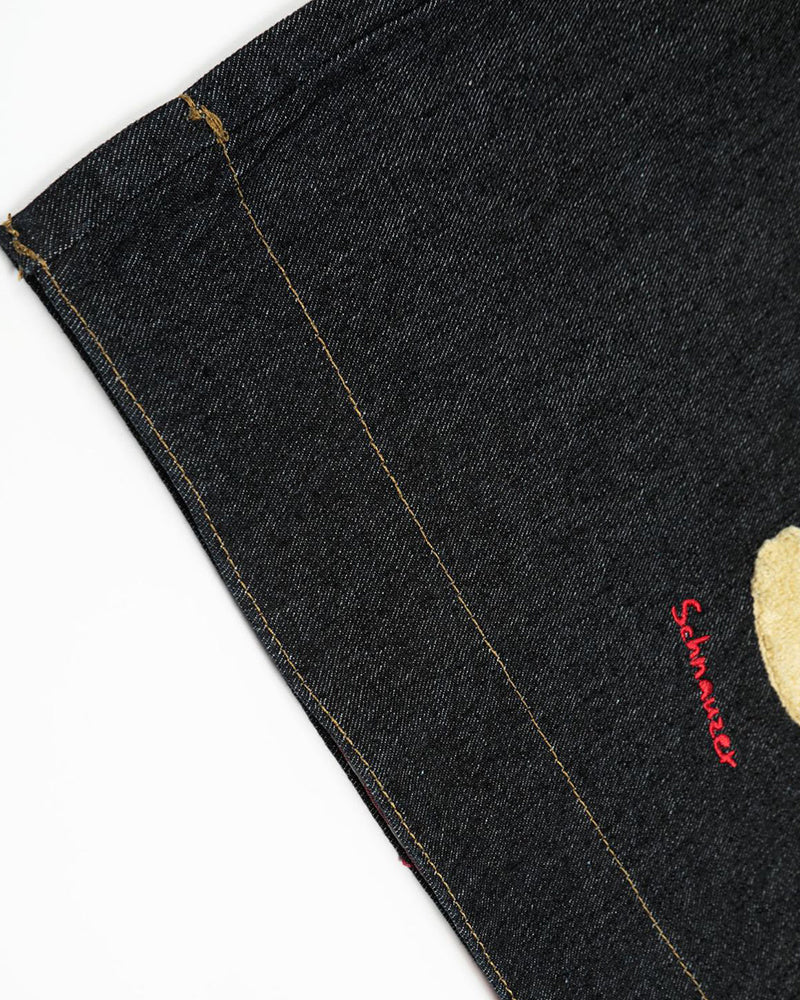 レトロシンプルデニムショートパンツ