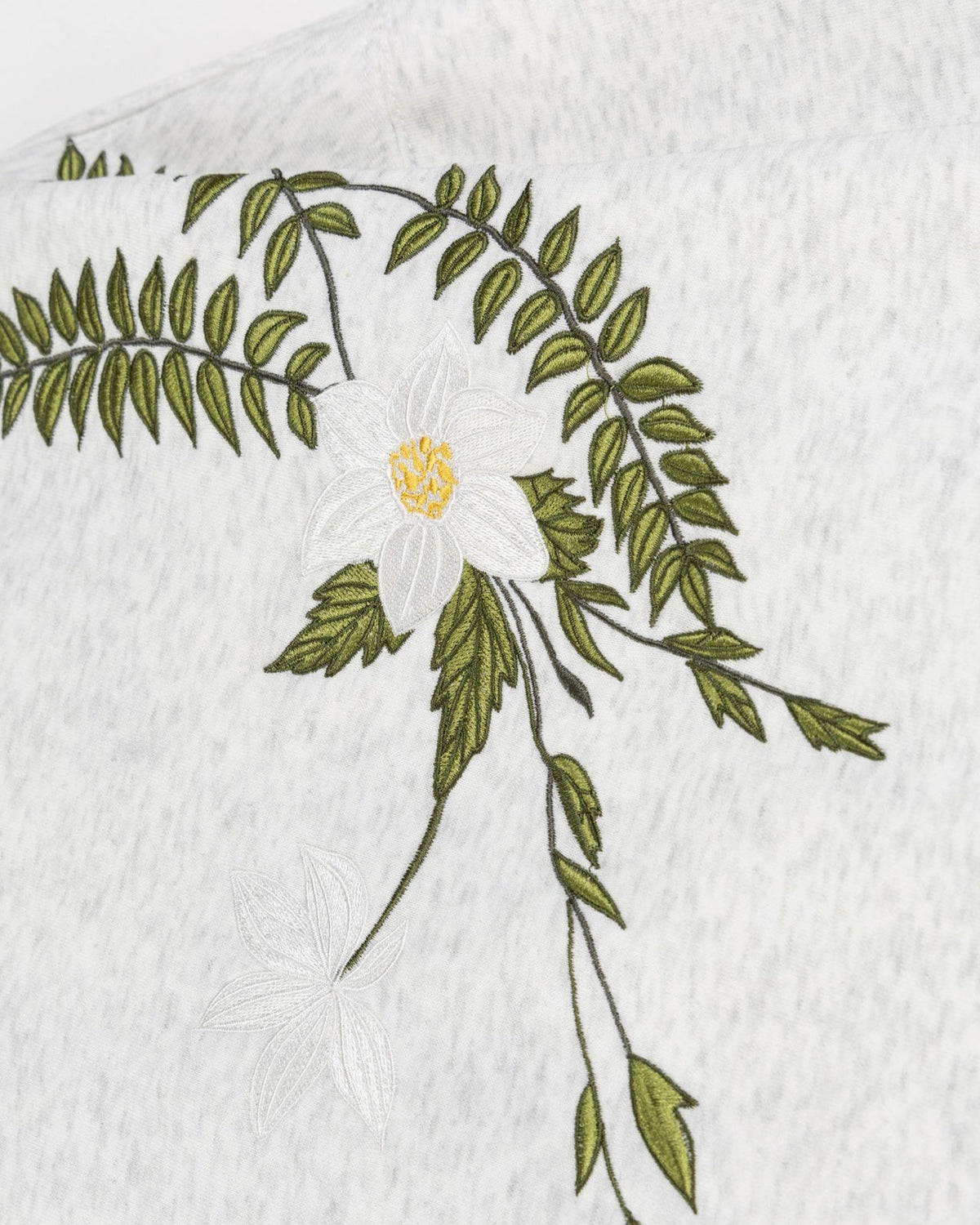 Floral pattern hooded sweatshirt