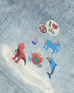 귀여운 디스트레스드 프린트 반바지