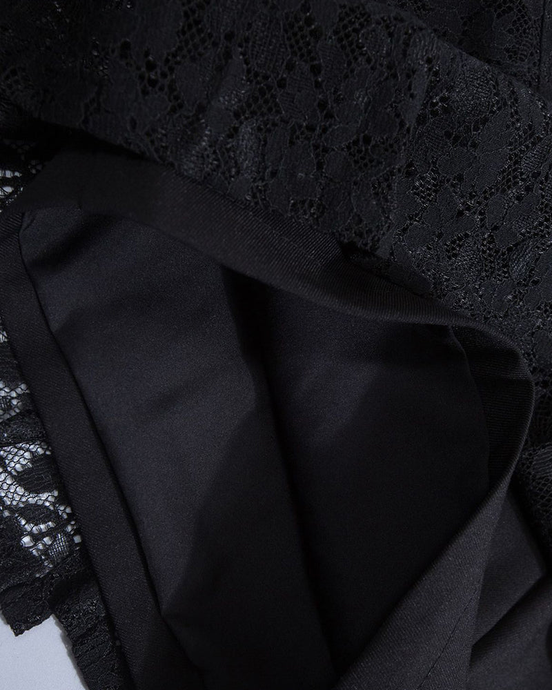 메탈 리벳 레이스 스커트