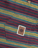 ストライプのゆったりとした半袖シャツ