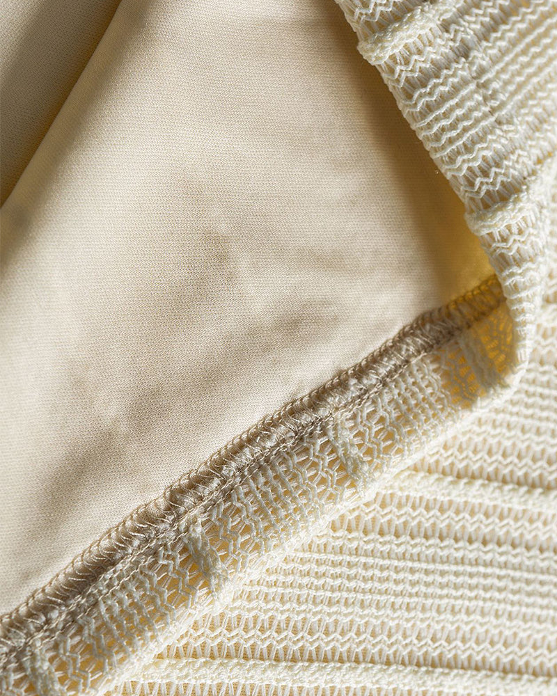 Thick striped crew neck sweatshirt