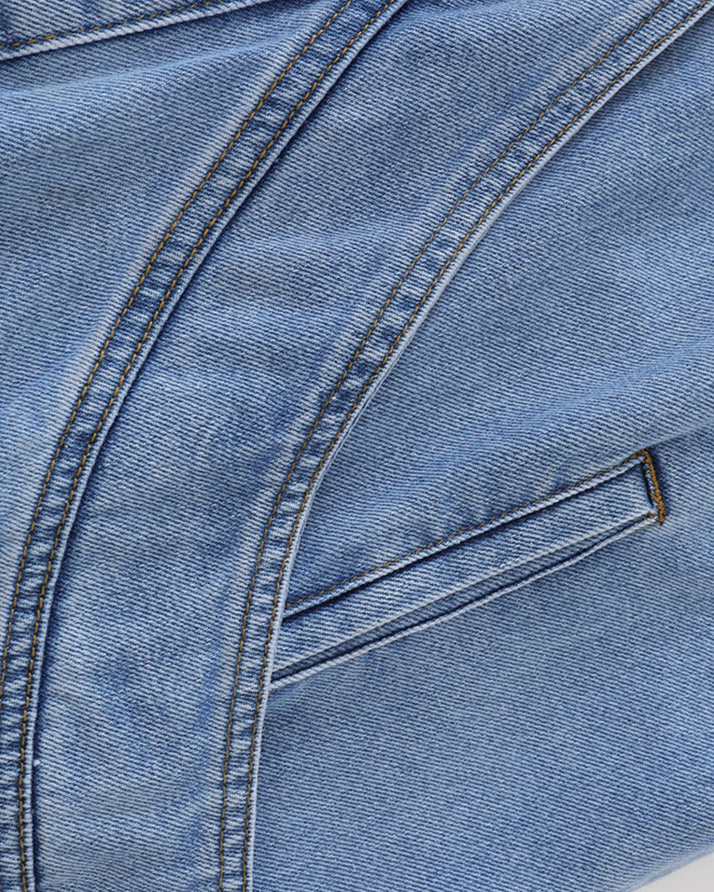 ウォッシュ加工スタンドカラージャケット