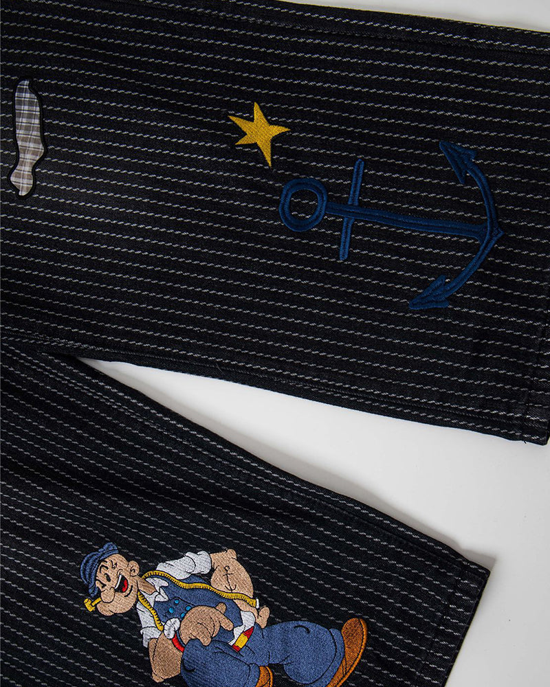 楽しいストライプ柄のカジュアルパンツ