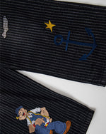 楽しいストライプ柄のカジュアルパンツ