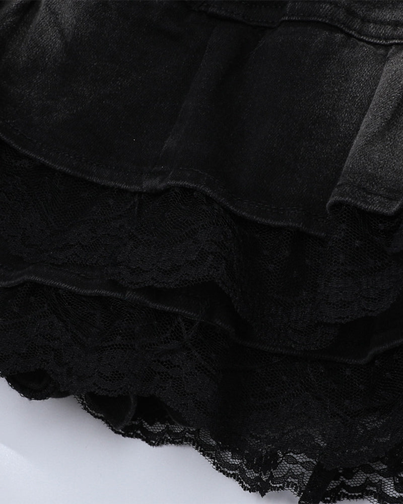 심플한 데님 스커트