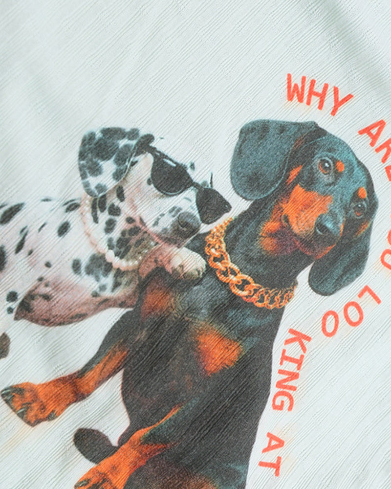 かわいい子犬の半袖シャツ