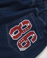 楽しいプリントのクロップドジーンズ