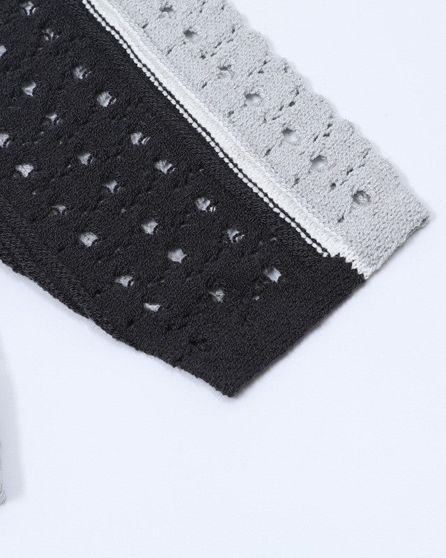 カップルのカラーブロックフード付きセーター