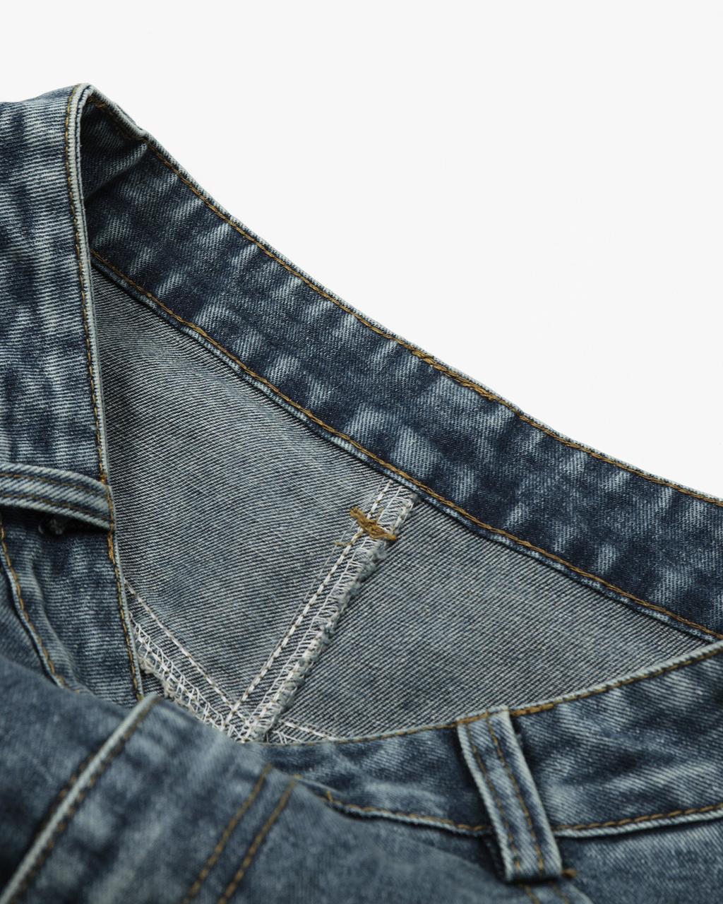 Vintage graphic denim shorts