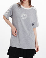 Lace embroidery short sleeves