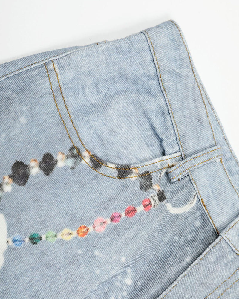 귀엽고 심플한 데님 팬츠