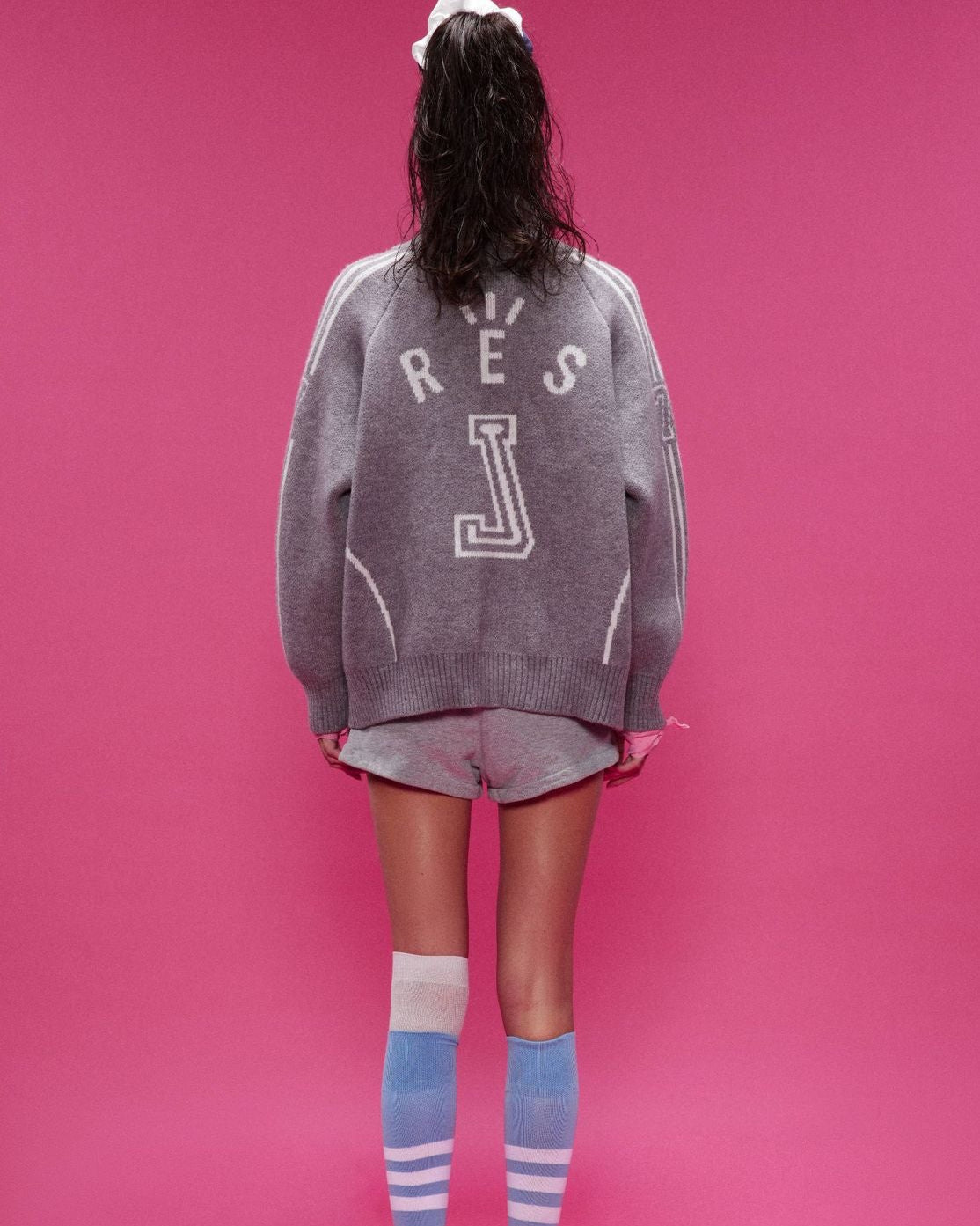 Striped knitted sweater