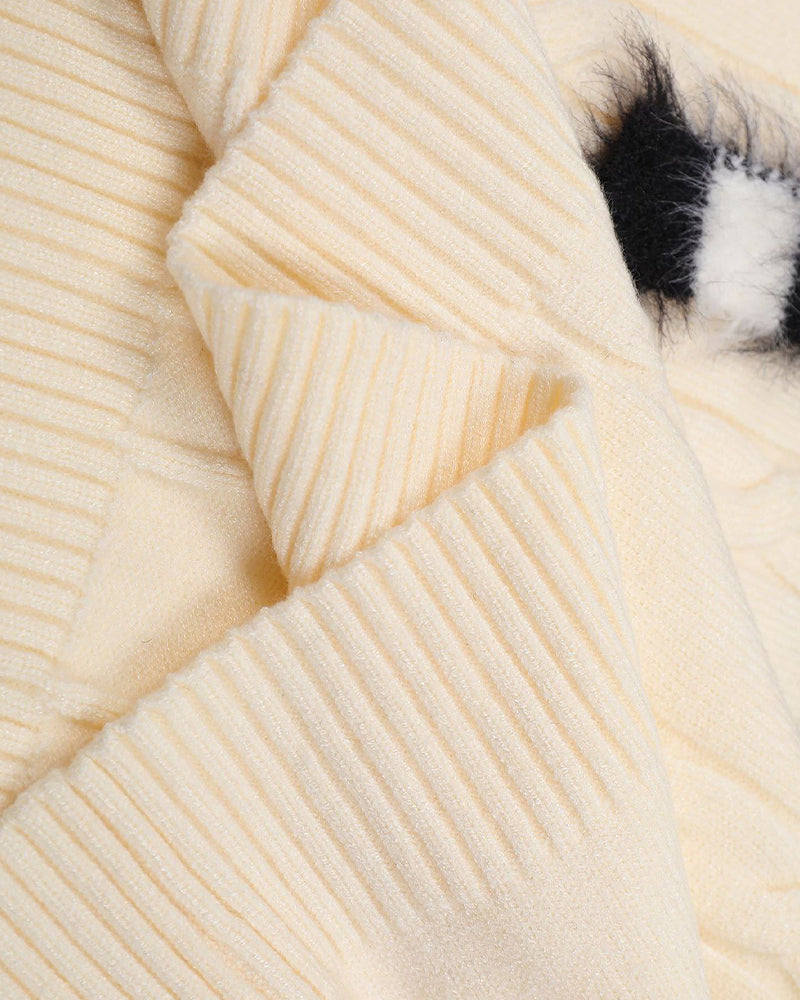 Fun pattern pullover sweater